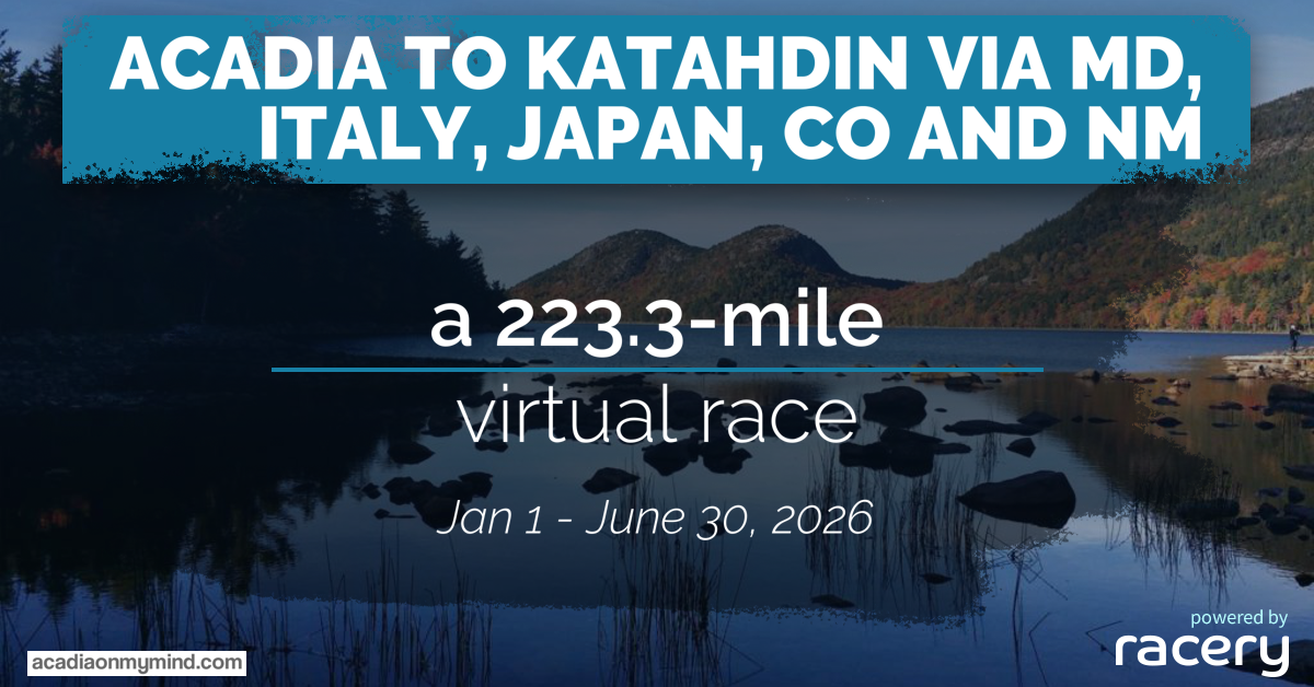 Acadia National Park virtual race with medals