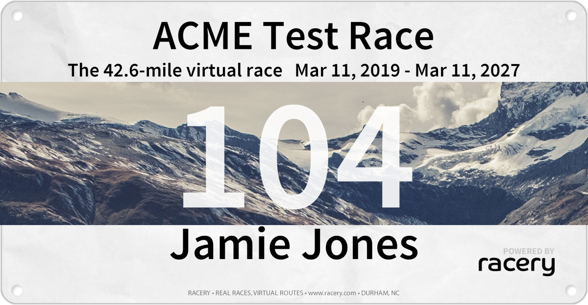 Digital race bib