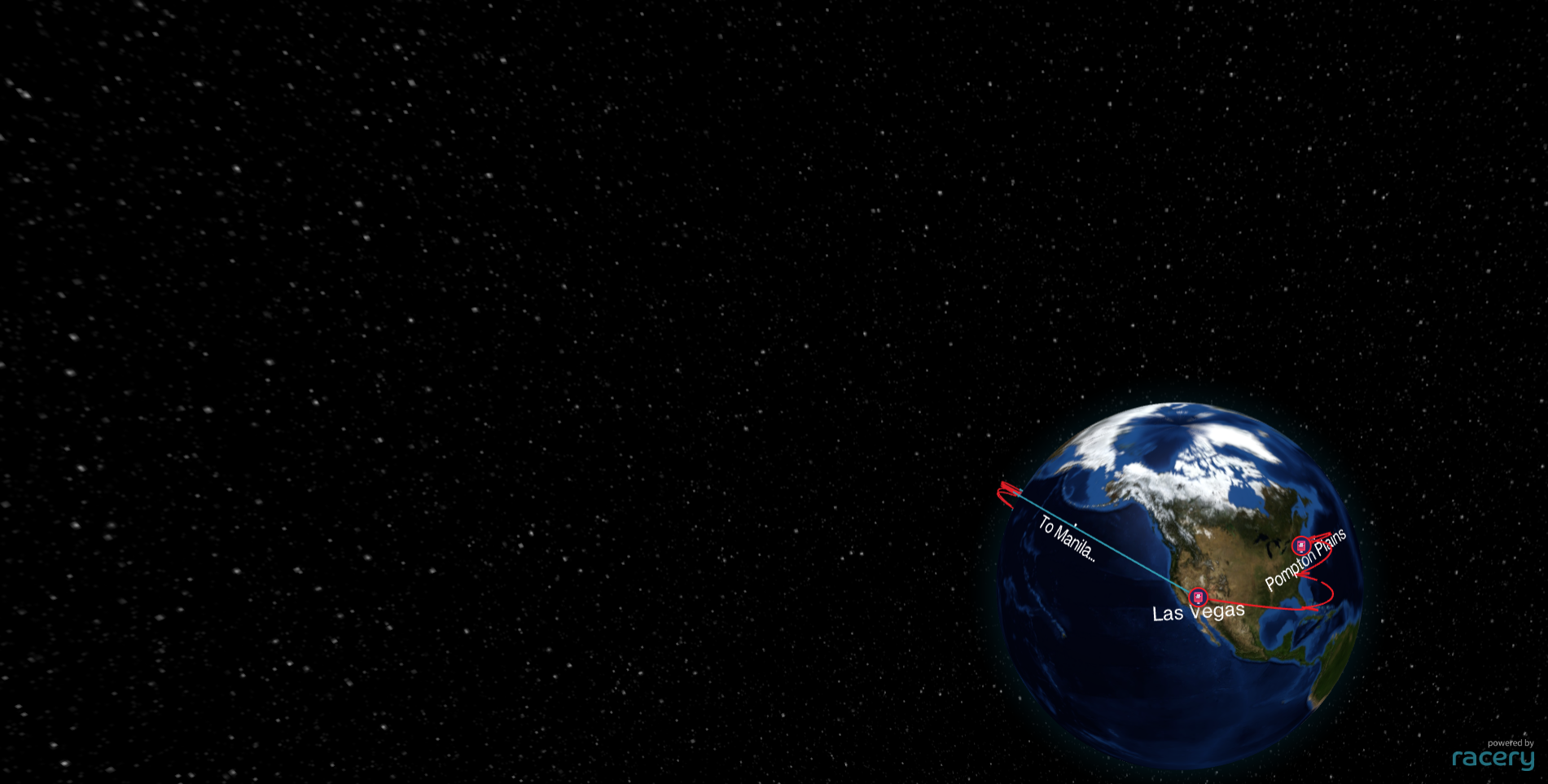 Around the world map